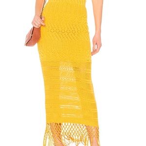 Crochet yellow skirt